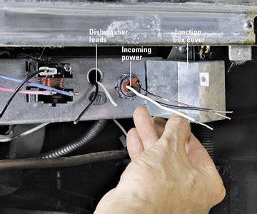 junction box for hardwiring dishwasher|how to install hardwired dishwasher.